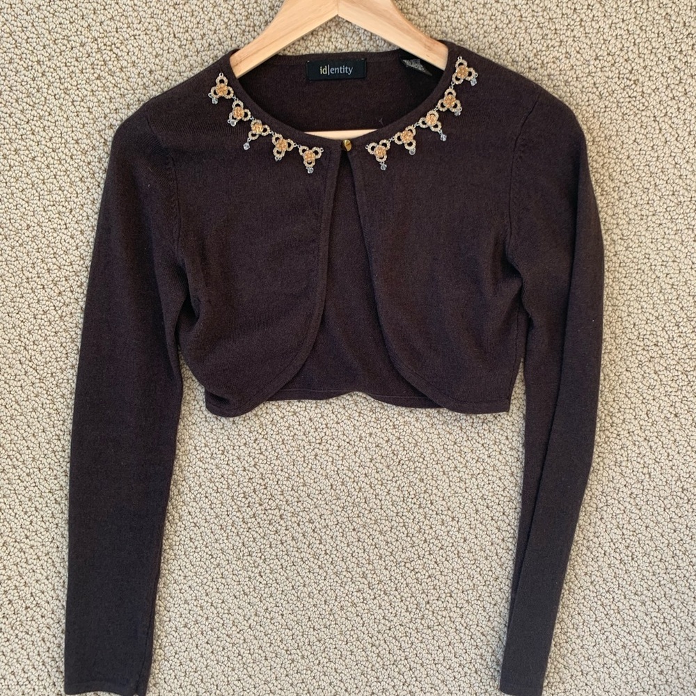 Long sleeve women shrug sweater